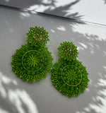 Mandalas Earrings - Green Lime