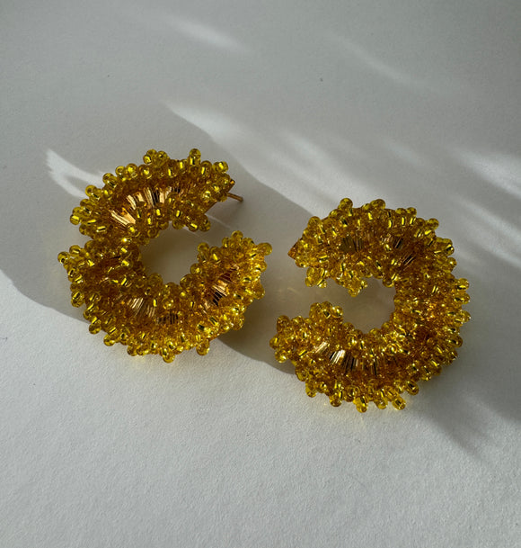Maxi Luna Earrings - Yellow