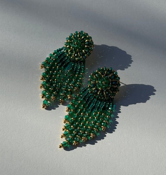 Bella Earrings - Emerald