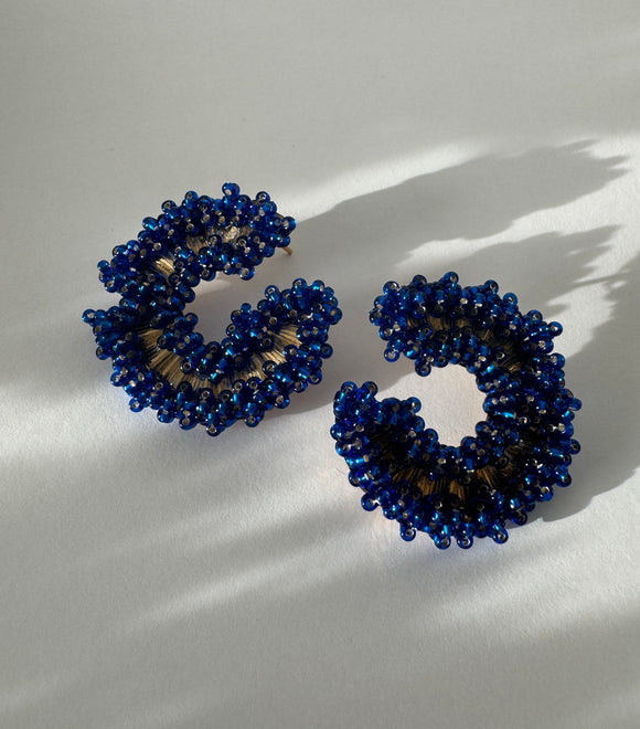 Maxi Luna Earrings - Royal Blue