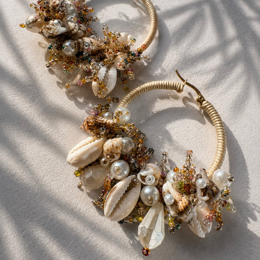 Coral Bloom Hoops