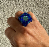 Square ring - Royal / Light Blue