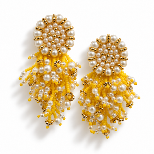 Elena Earrings - Yellow