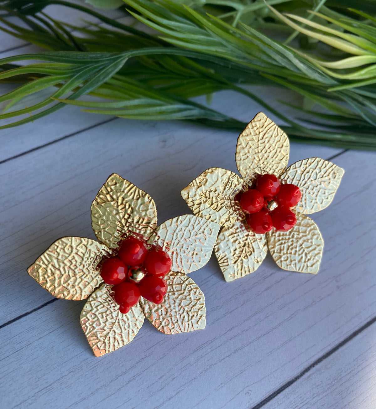 Leonor Earrings - Red