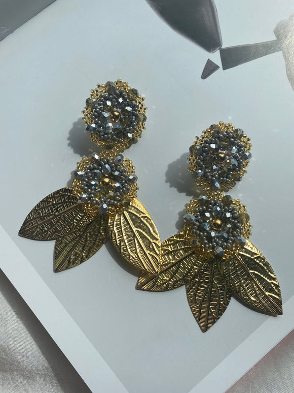 Camelia Earrings - Gold & Silver