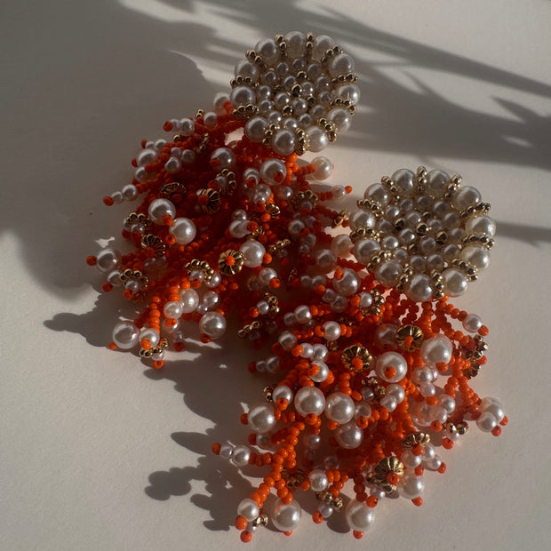 Elena Earrings - Orange