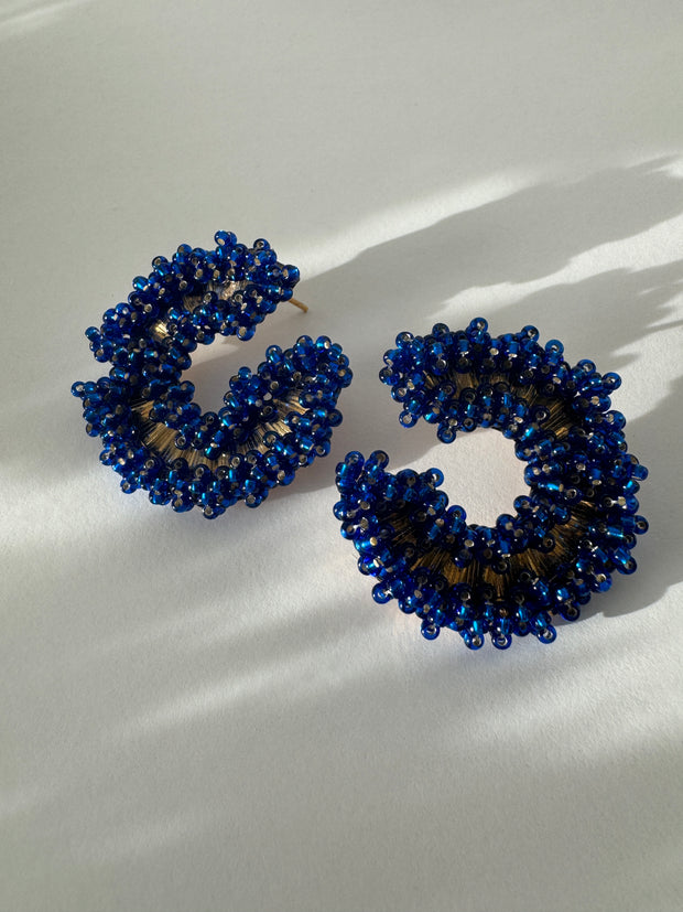 Maxi Luna Earrings - Royal Blue