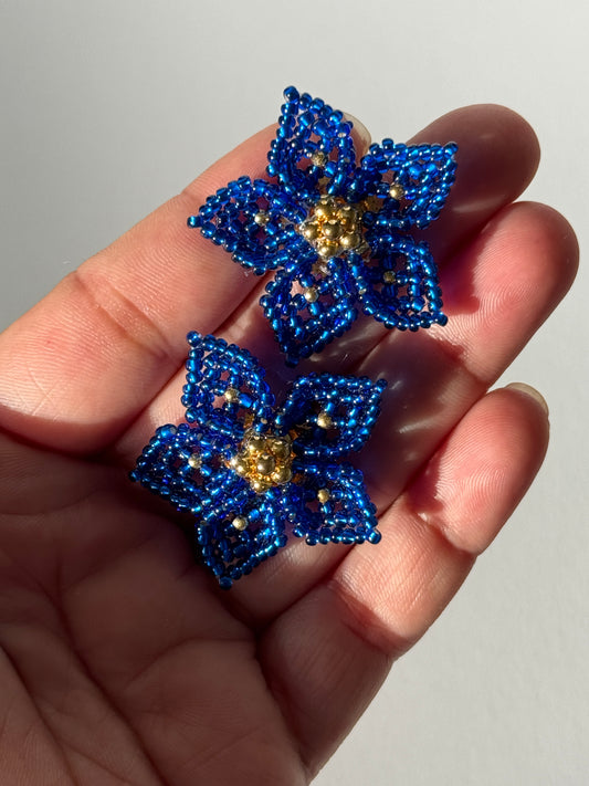 Dalia Earrings - Royal Blue