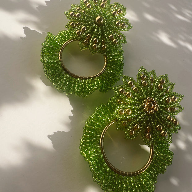 Catalina Earrings - Lime Green