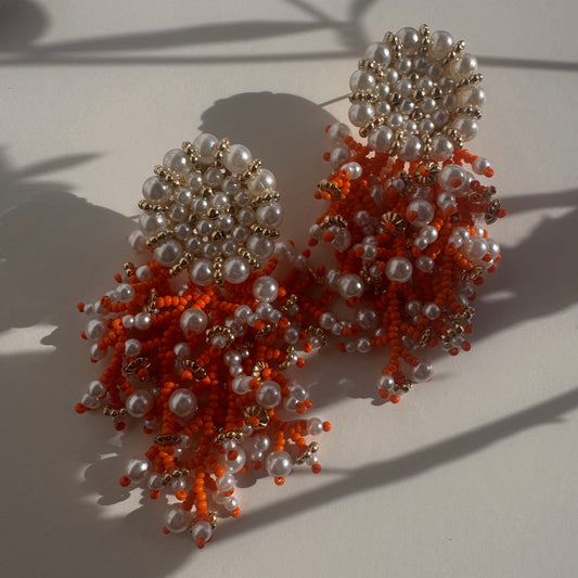 Elena Earrings - Orange