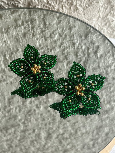 Dalia Earrings - Emerald Green