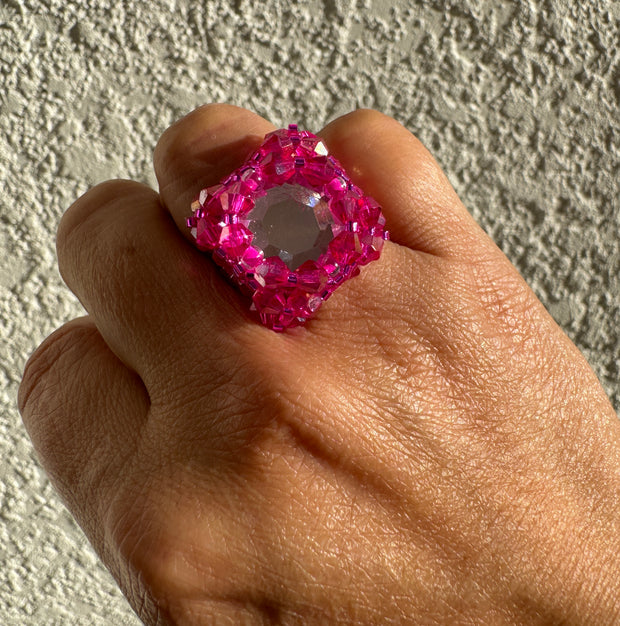 Square ring - Fucsia