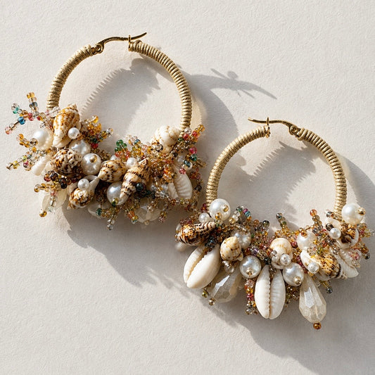 Coral Bloom Hoops