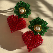 Full heart Earrings - Red