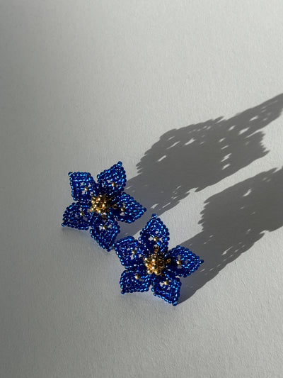 Mini Dalia Earrings - Royal Blue