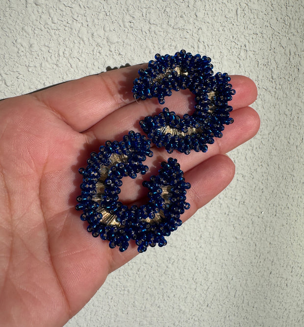 Maxi Luna Earrings - Royal Blue