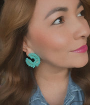 Maxi Luna Earrings - Turquoise