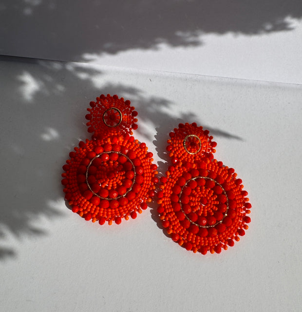 Mandalas Earrings - Orange