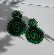 Mandalas Earrings - Emerald Green