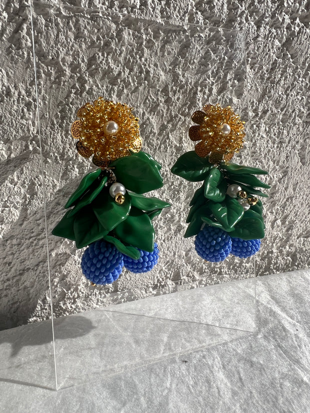 Blueberries Drop Earrings