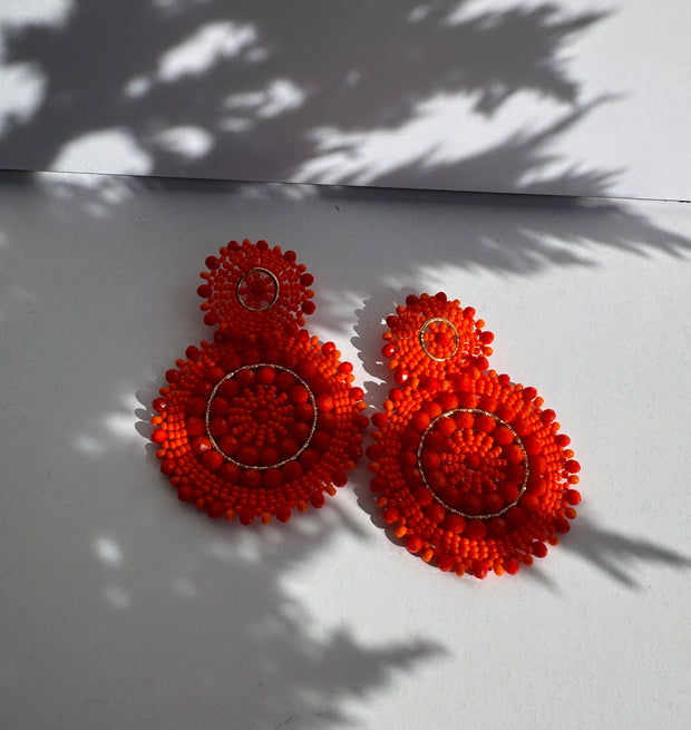 Mandalas Earrings - Orange