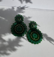 Mandalas Earrings - Emerald Green