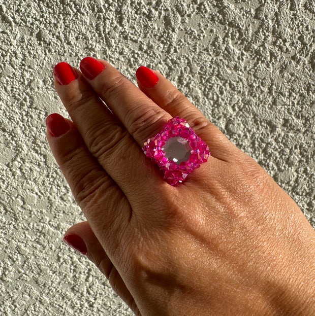 Square ring - Fucsia