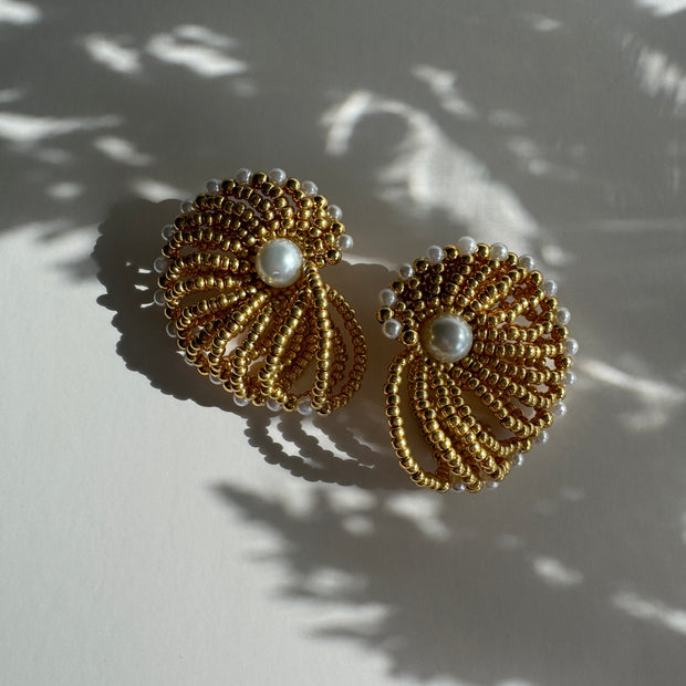 Caracola Earrings - Gold