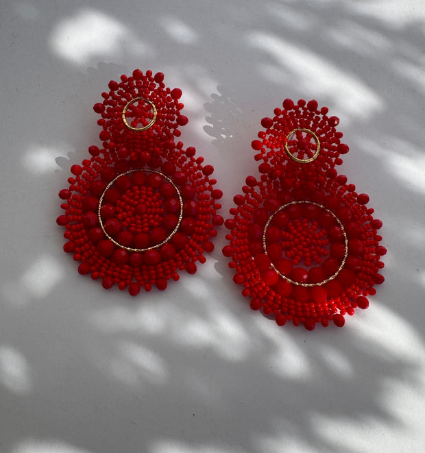 Mandalas Earrings - Red