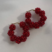 Adara Hoops - Red