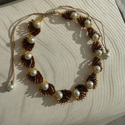 Pearl Conch Shell Necklace - Tortoiseshell