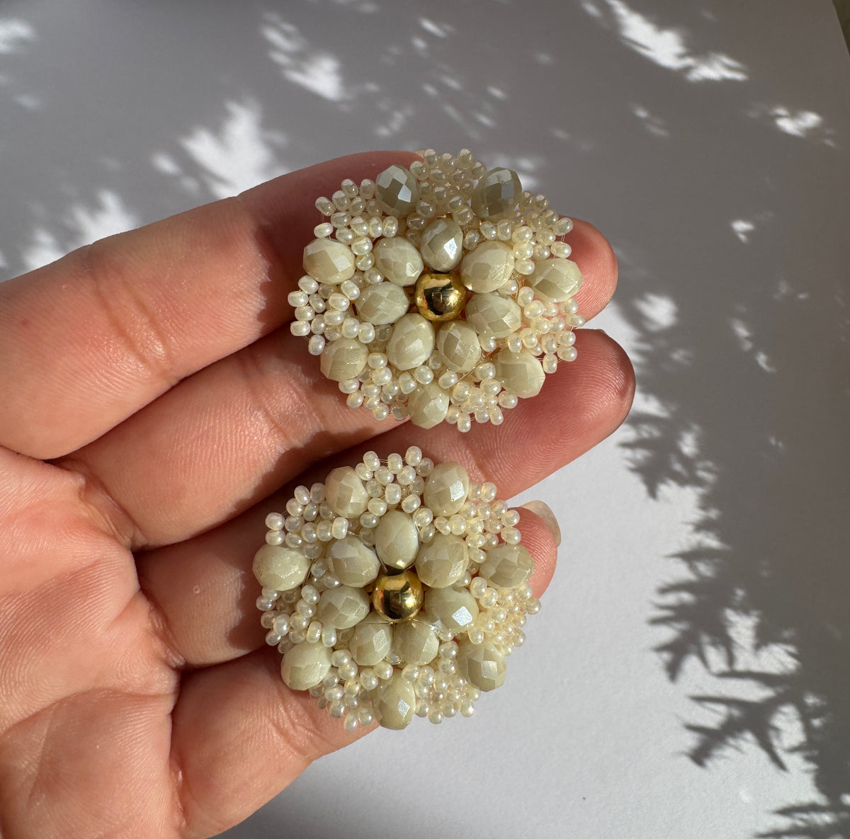 3-in-1 Earrings - Cream