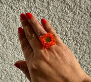 Square ring - Orange