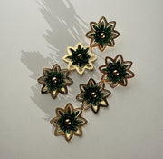 Martina Earrings - Gold & Green