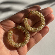 Alana Hoops - Clear & Gold