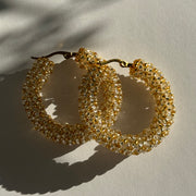 Alana Hoops - Clear & Gold