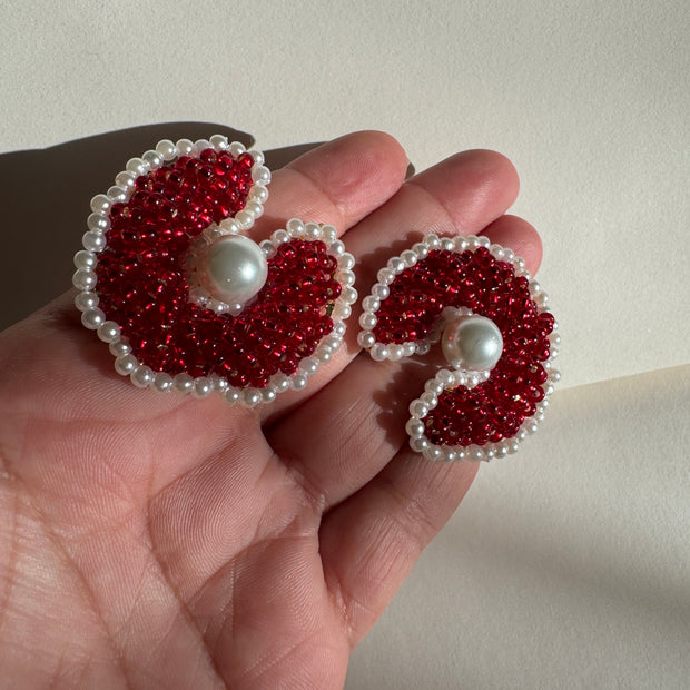 Coquina Earrings - Red