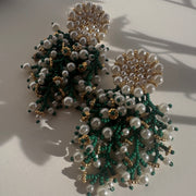 Elena Earrings - Pine green