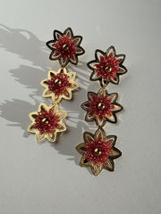 Martina Earrings - Gold & Pink