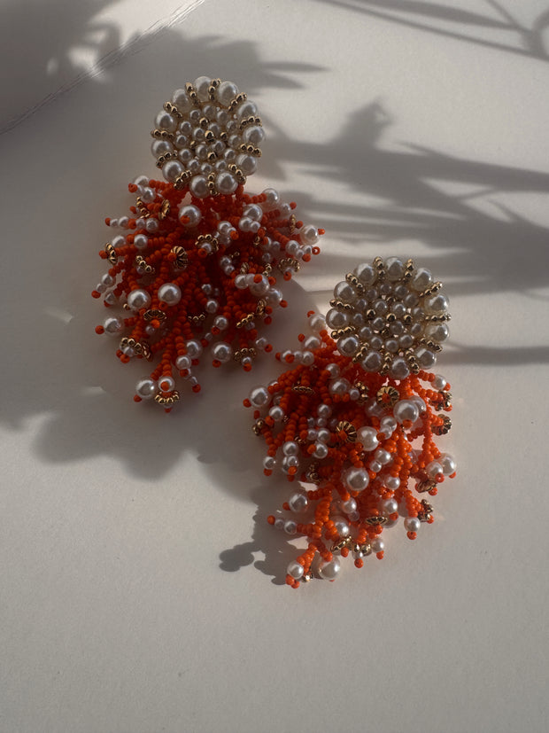 Elena Earrings - Orange