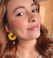 Maxi Luna Earrings - Yellow