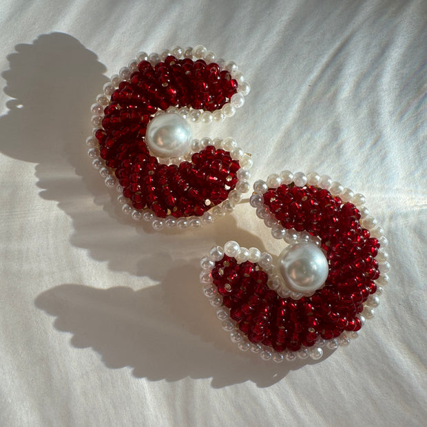 Coquina Earrings - Red