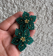 Dalia Earrings - Hunter Green