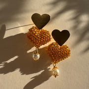 Double Heart Earring - Gold