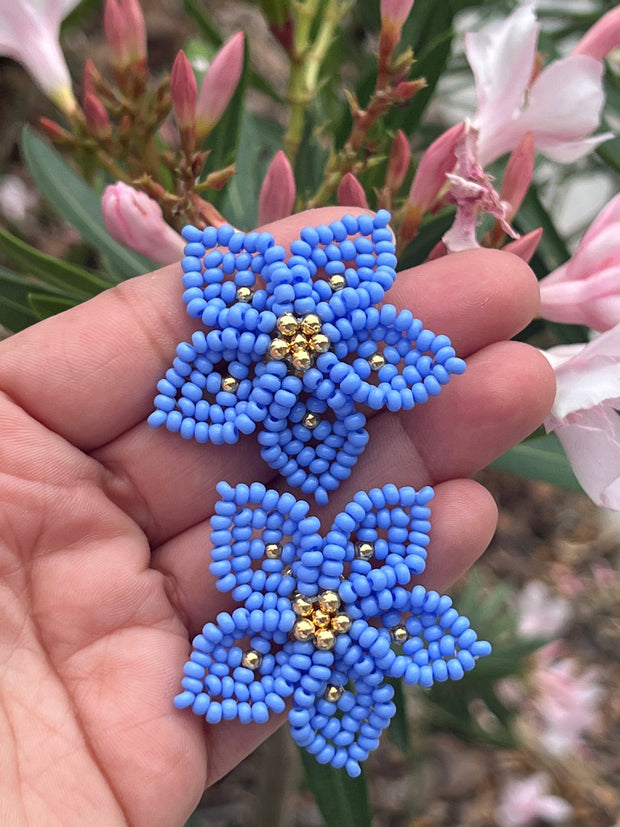 Dalia Earrings - Cornflower Blue