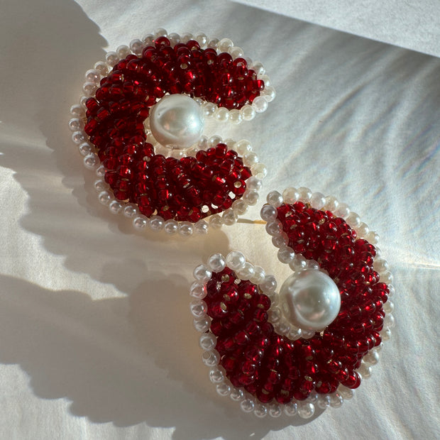 Coquina Earrings - Red