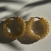 Alana Hoops - Clear & Gold