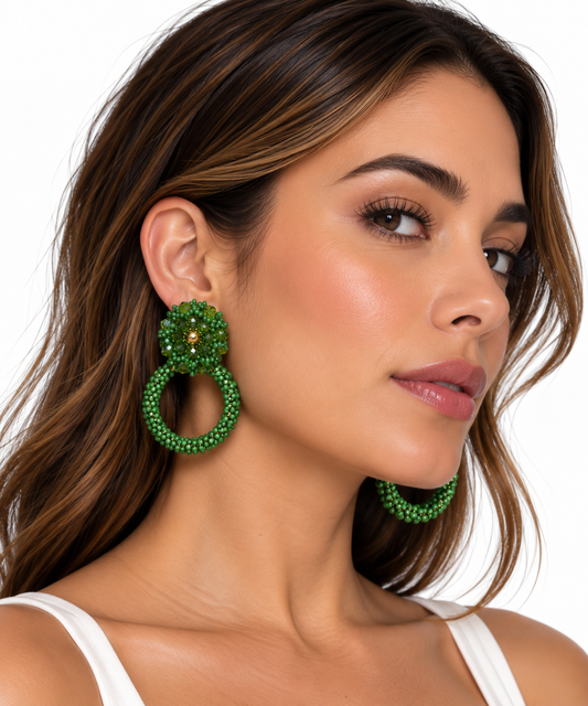 3-in-1 Earrings - Green