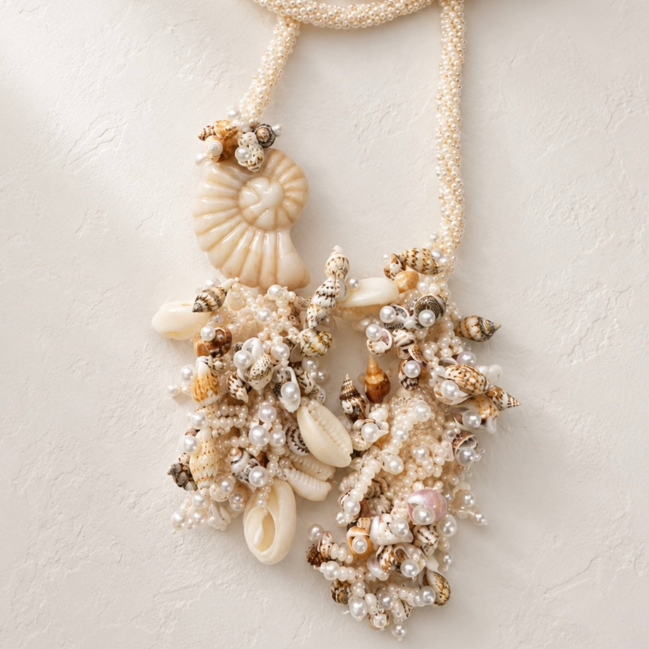 Coral Bloom Necklace - Pearl