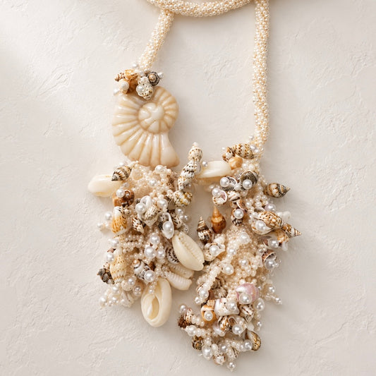 Coral Bloom Necklace - Pearl